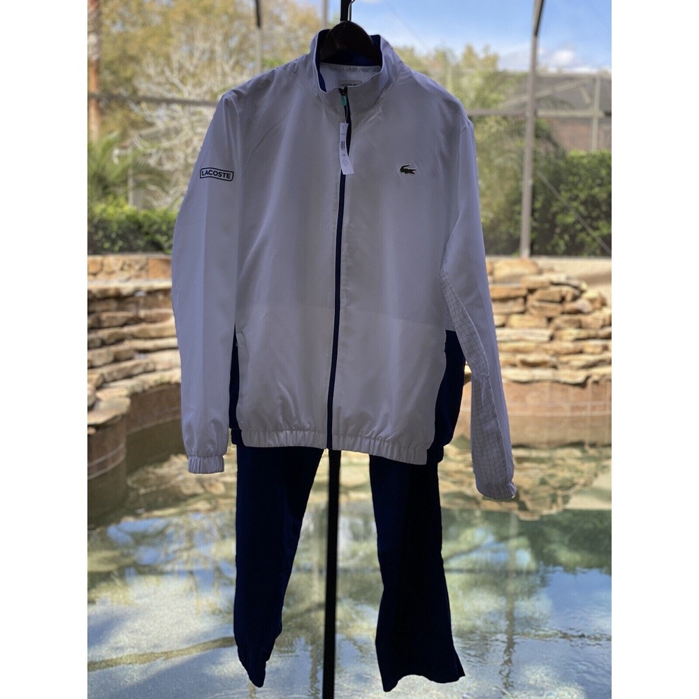 Lacoste Sport Piped Taffeta Tennis Tracksuit Set Men XXL New with Tags